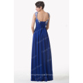 Grace karin Backless beading azul Chiffon Ball Gown Long Evening Party Dress CL6189